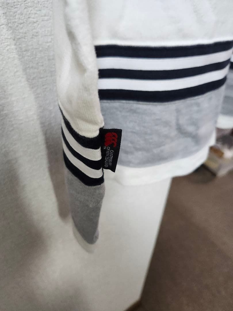 Canterbury ラガーシャツ ホワイト/ネイビー