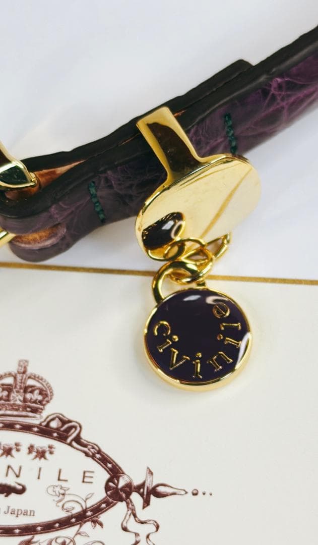 CIVINILE　チビナイル　クロコダイル首輪　愛犬用お洒落な　2個セット