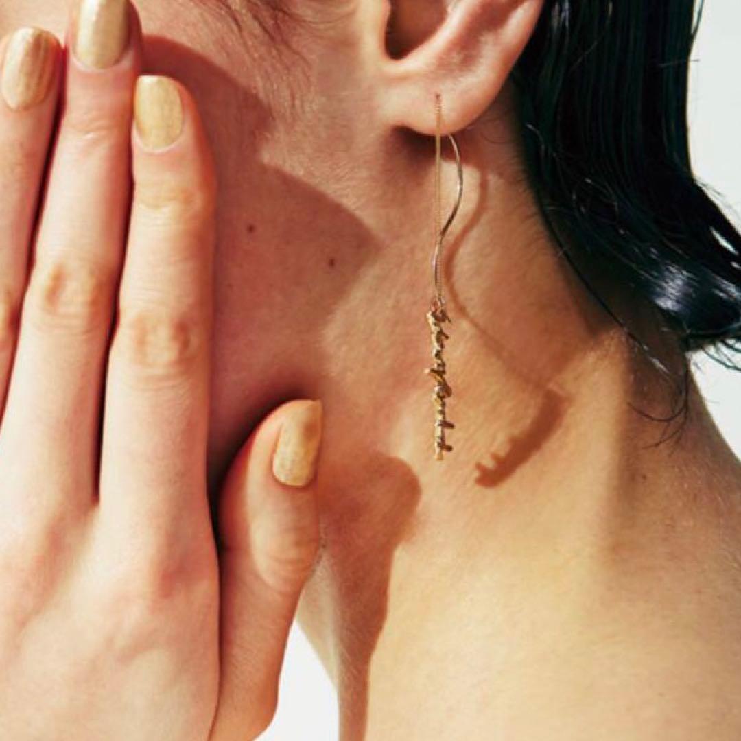 【ete】 K10YG アメリカンピアス ステイゴールド シングルピアス