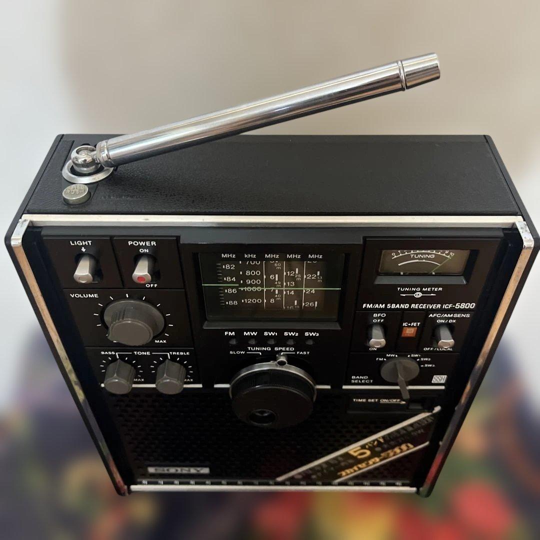 動作美品！●スカイセンサ－　5800 ●昭和のBCL傑作機！ACアダプター付