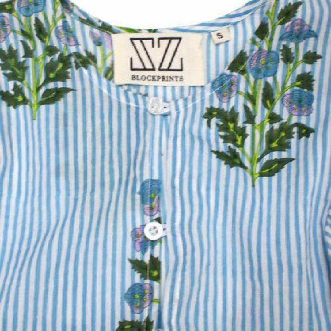 SZ Blockprints 23SS EVA TOP ブラウス　ヌキテパ