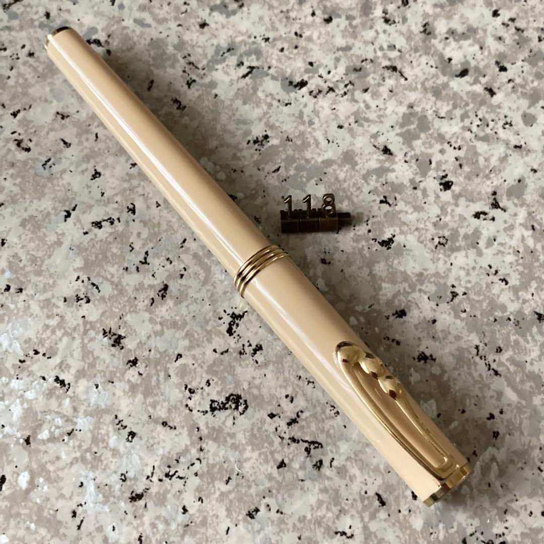 #118 オーバーホール済み 万年筆 PLATINUM ロング 14k