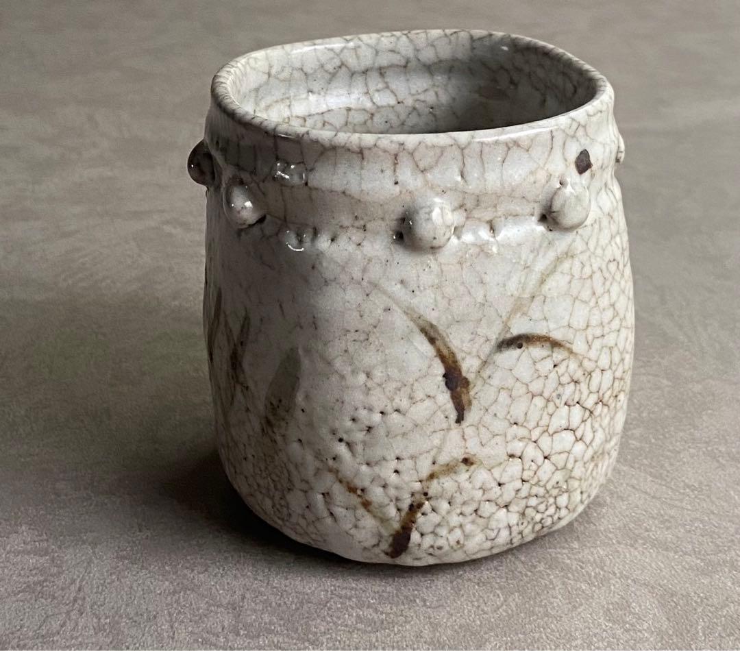 【絵志野筒向付】志野焼 織部焼 時代 特別出品 美濃古陶 美濃桃山陶 古志野