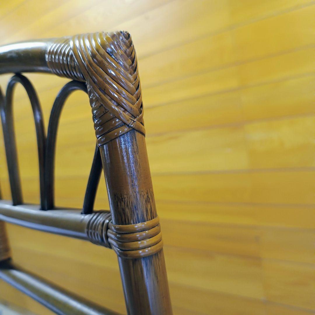 美しい　ラタン　ハンガーラック　コートラック　アンティーク　木製　美品