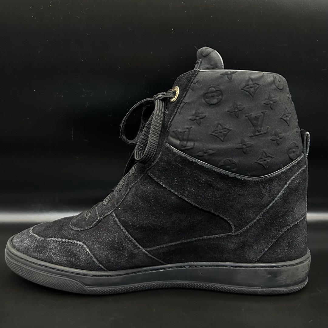 【美品】ルイヴィトン ミレニアムライン ブーツ レディース スエード 黒