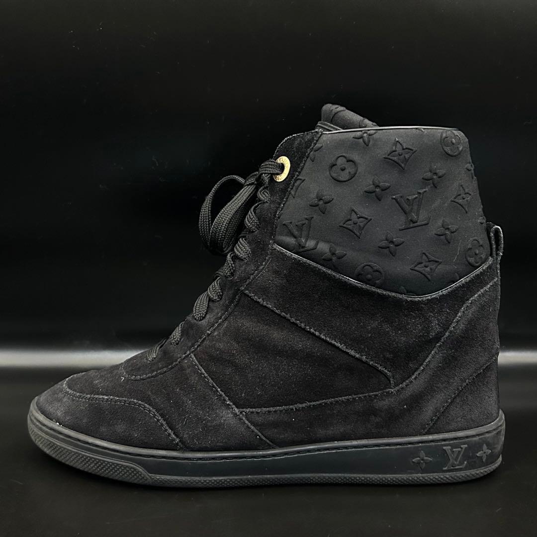 【美品】ルイヴィトン ミレニアムライン ブーツ レディース スエード 黒