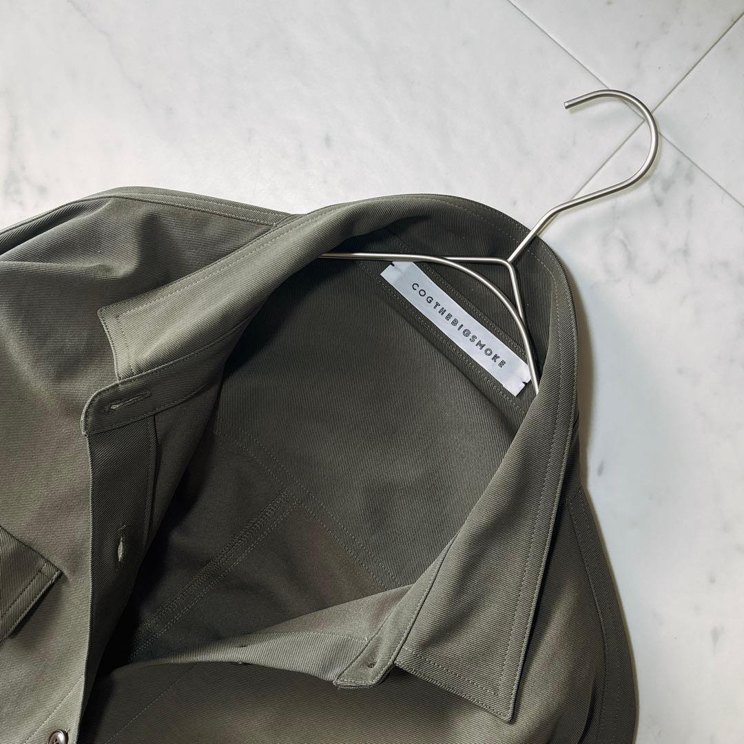 極美品 コグザビックスモーク ゆったり サファリシャツ ロングシャツ コクーン