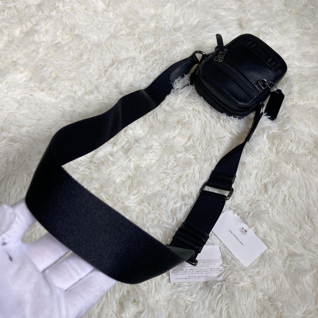 未使用級 COACH コーチ テレイン ミニ ボックス スクエア 黒 ブラック