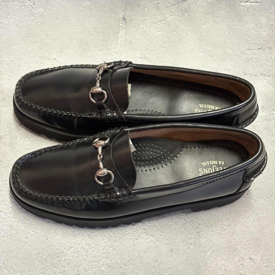 美品　ジーエイチバス　G.H.Bass (37) 革靴　ビットローファー　レザー