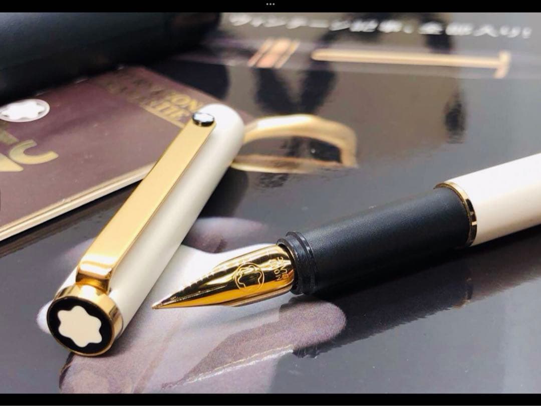 モンブラン　★未使用に近い極美品レア純白ホワイトカラー軸SラインNo2118