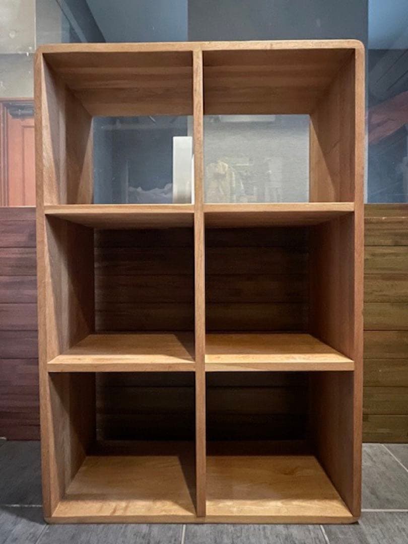 ma　ナラ/オーク無垢材 オープンブックシェルフ飾り棚 ほぞ組差し込み構造