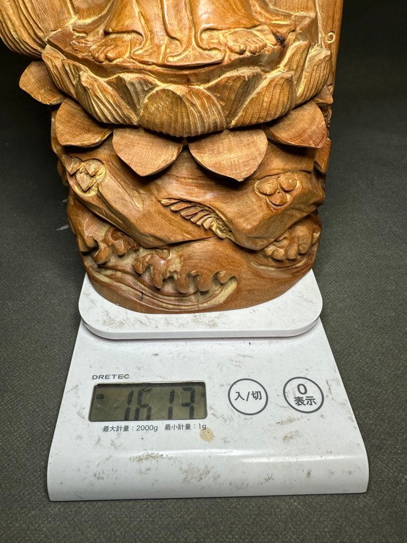 白檀　観音　木彫り　仏教美術　仏像 骨董 木像　木製　仏教　密教　置物　骨董