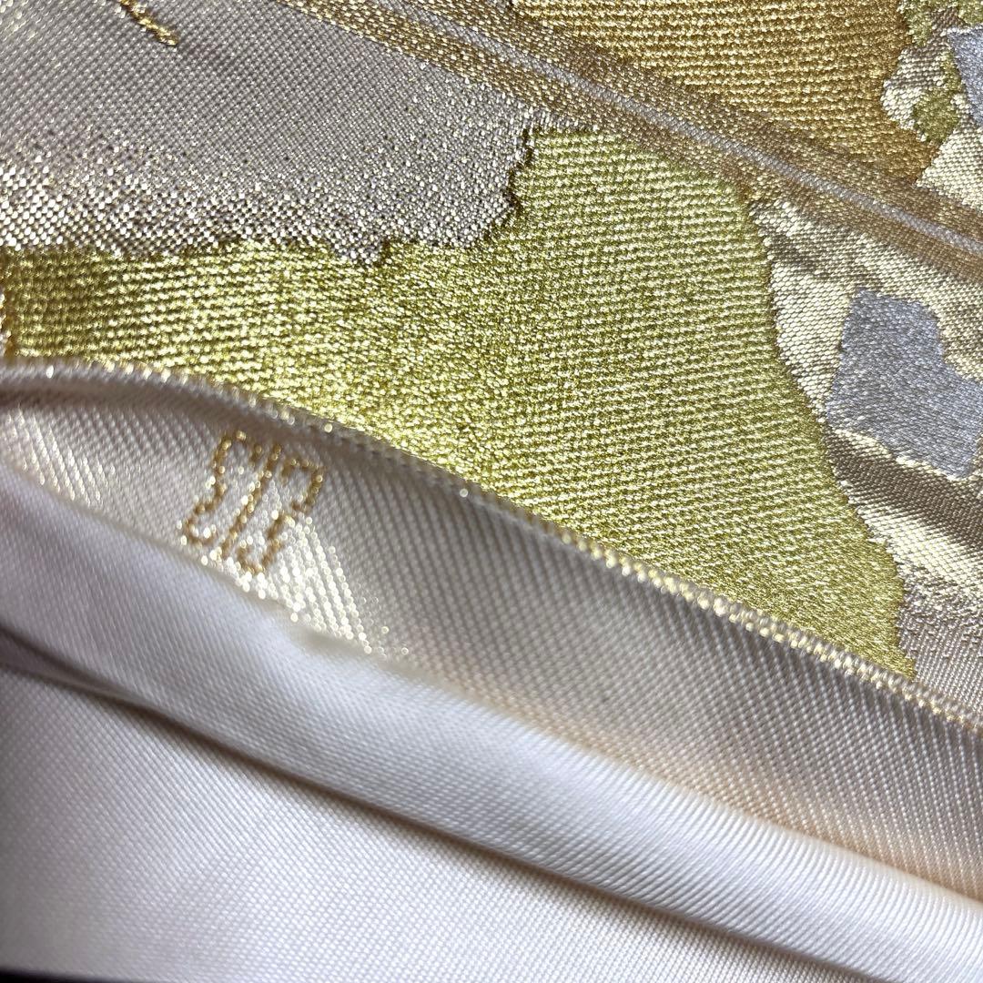 まぴ　正絹 六通袋帯 『川島織物』 【箔散らし 金銀】