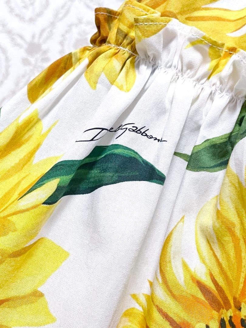 美品 DOLCE&GABBANA ドルチェ&ガッバーナ ひまわり柄ワンピース