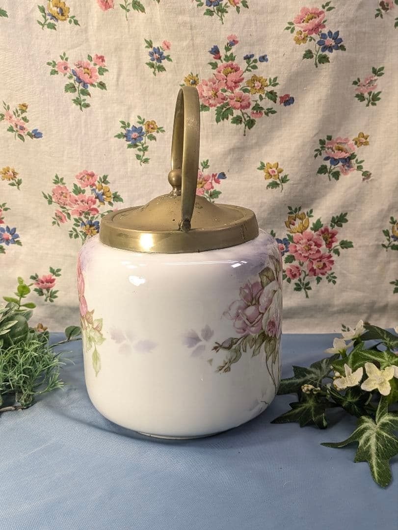 ヨーロッパ アンティーク イギリス 蚤の市 陶器製 ビスケットバレル