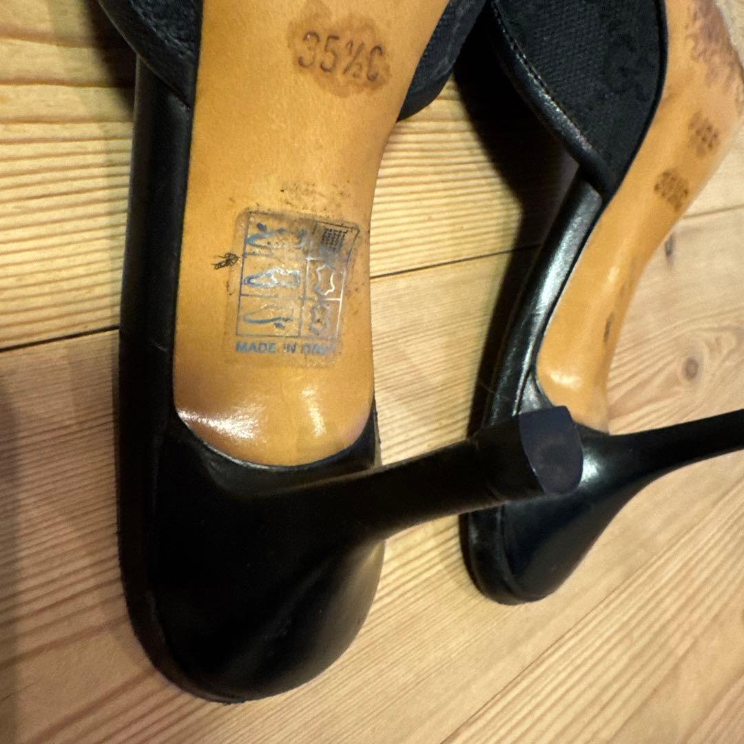 GUCCI ブラック ミュール 35ハーフC