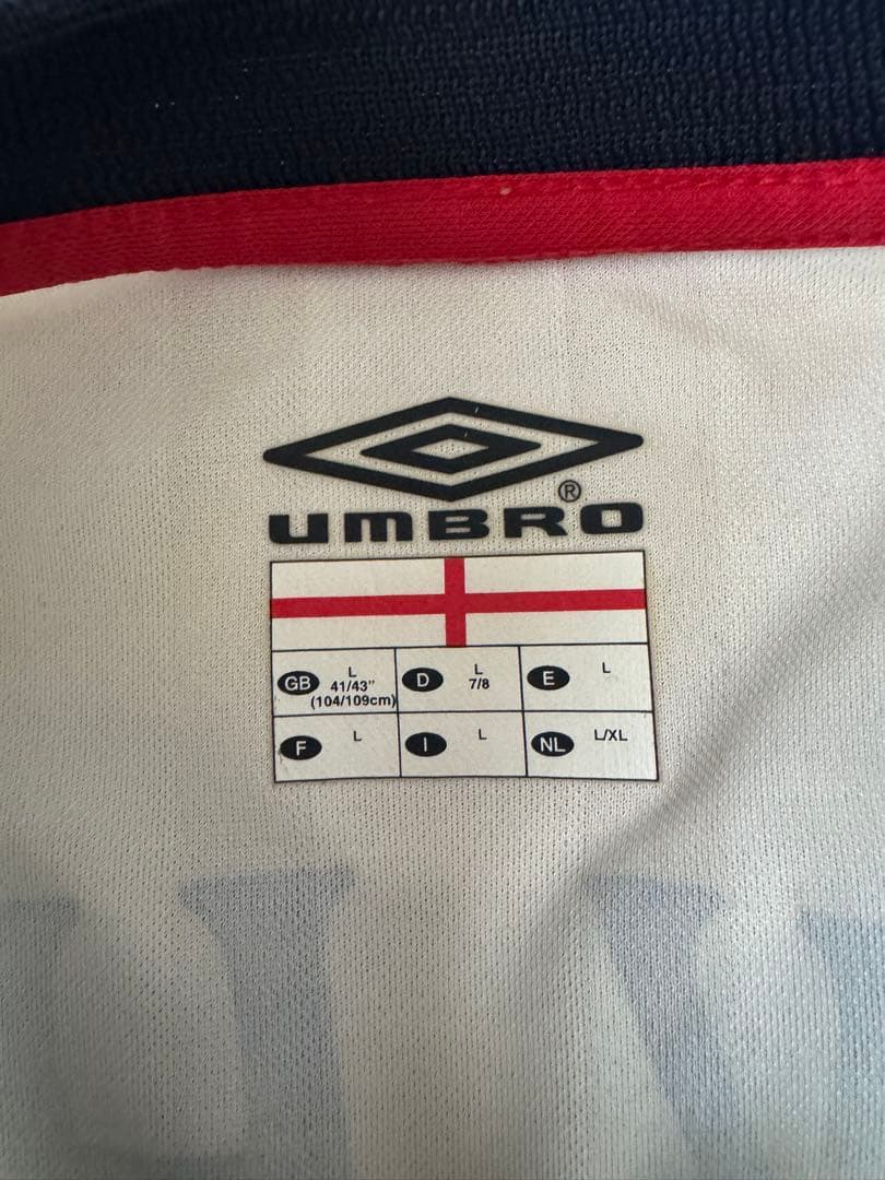 00s UMBRO England代表 ベッカム #7 長袖ユニフォーム