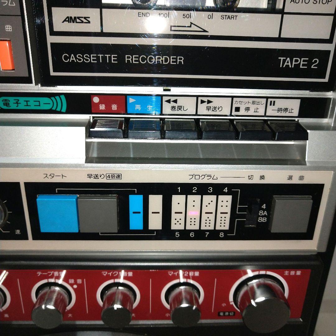 SANYO 8トラックプレーヤー カラオケ PAT-K3 カセットデッキ マイク