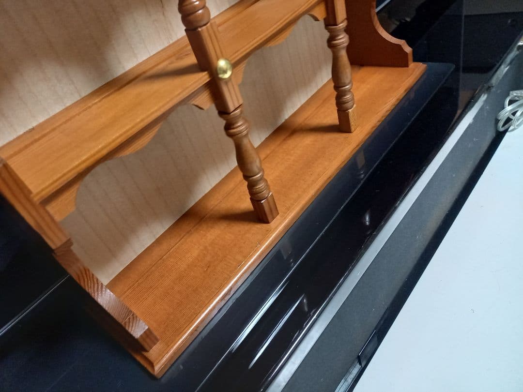 希少　1970's　コロニアル　スピンドル　ウッド　オープン　ウォール　ラック