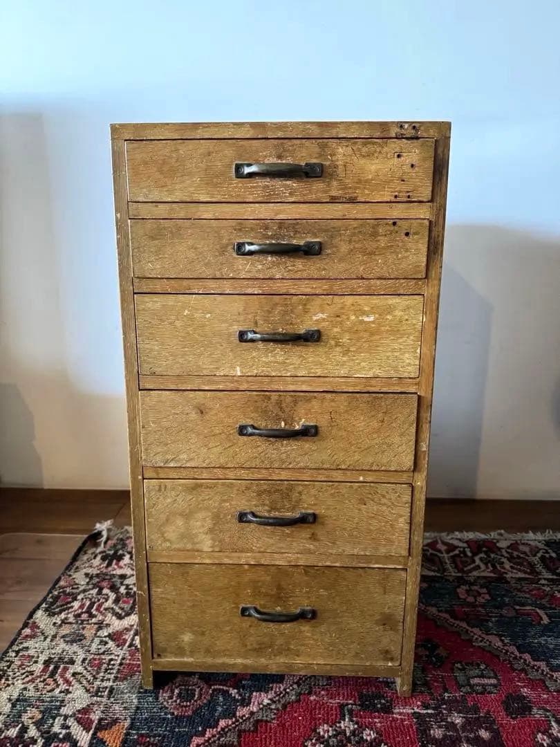 【ゴーシュ様用】木製チェスト 引き出し6段 アンティーク