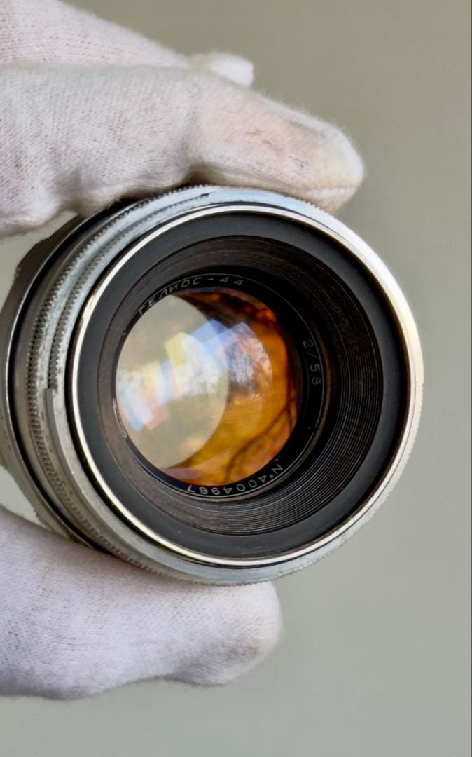 希少 シルバー Helios-44 58mm f2 ヘリオス ぐるぐるボケ