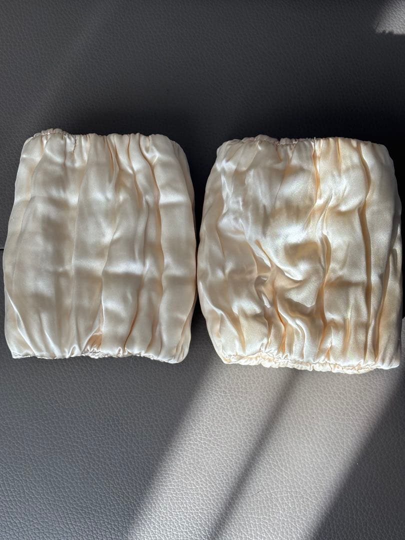 【美品】イオンドクター シルク足首レッグウォーマー パールベージュ