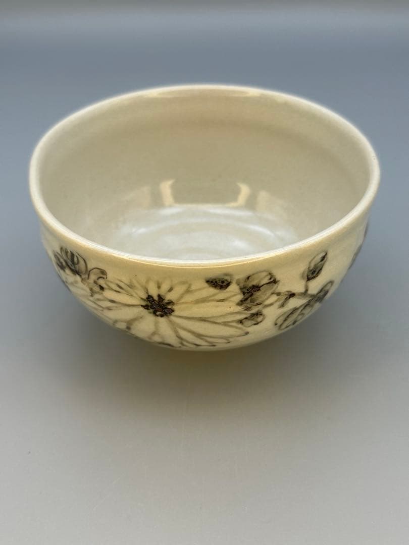 茶道具　茶碗　清風与平　菊画