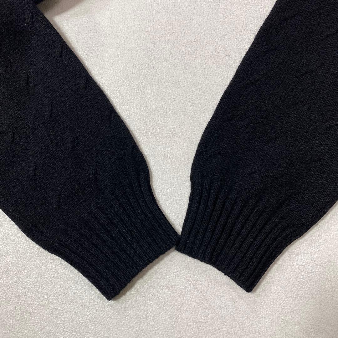 Settefili Cashmere 総柄 ジャガード セーター ブラック