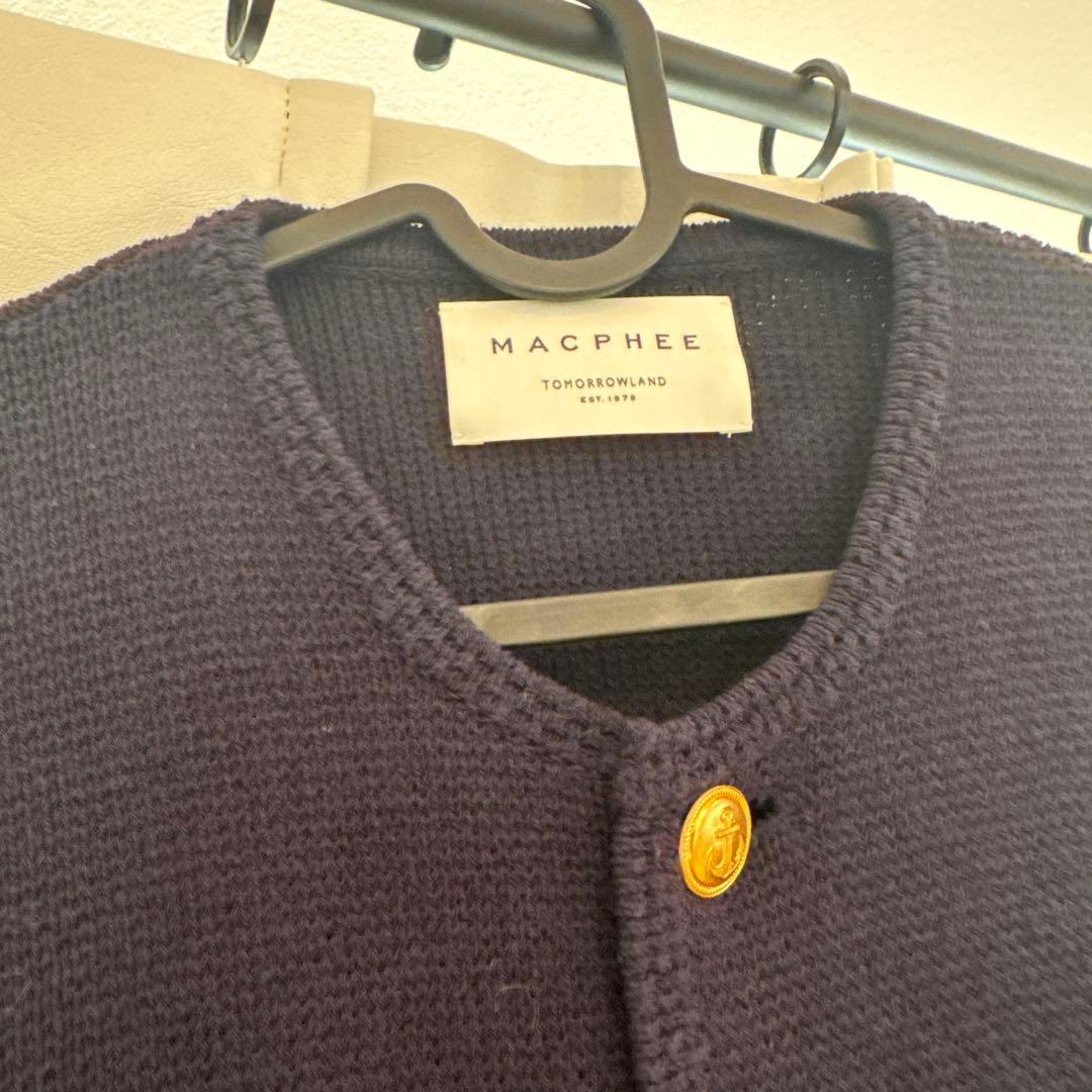 TOMORROWLAND MACPHEE ハーフミラノリブクロップドカーディガン