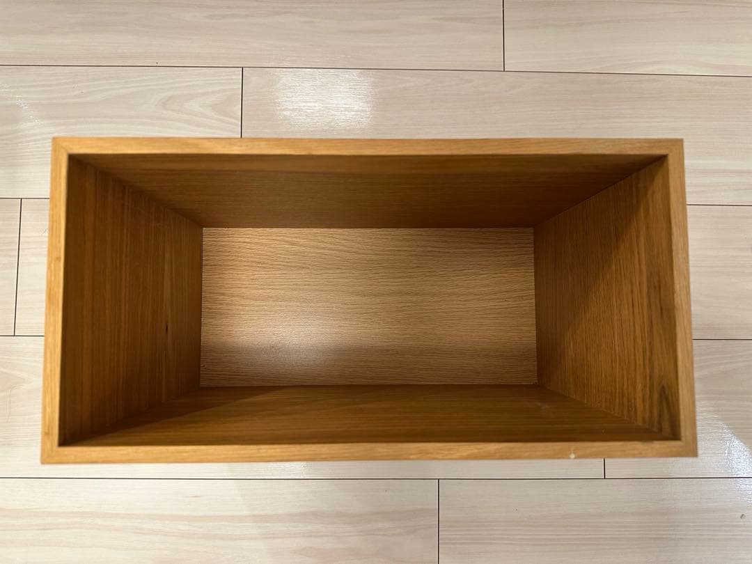 廃盤　無印　スタッキングチェスト ハーフ　オープン　オーク材