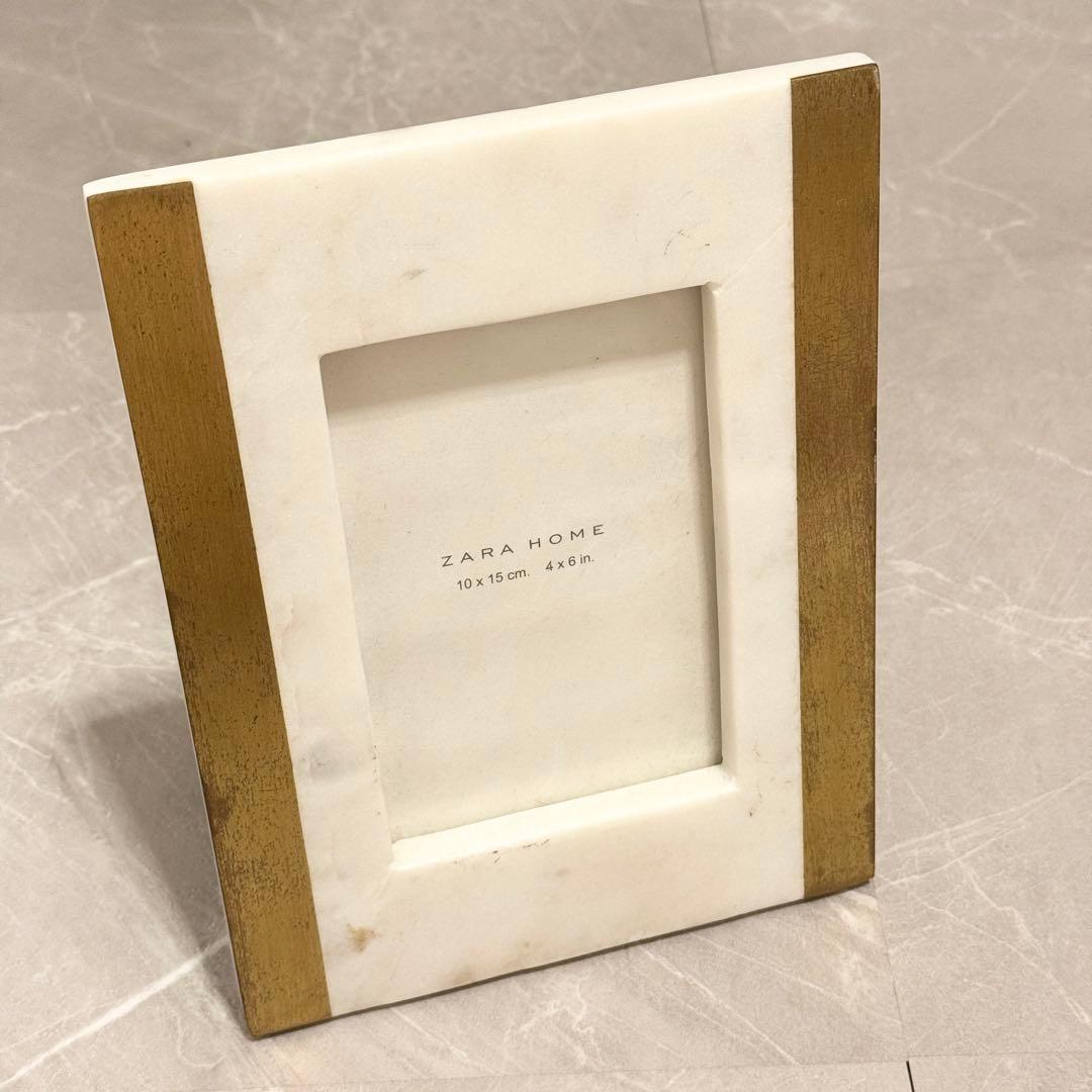 ZARA大理石　ゴールド　写真立て
