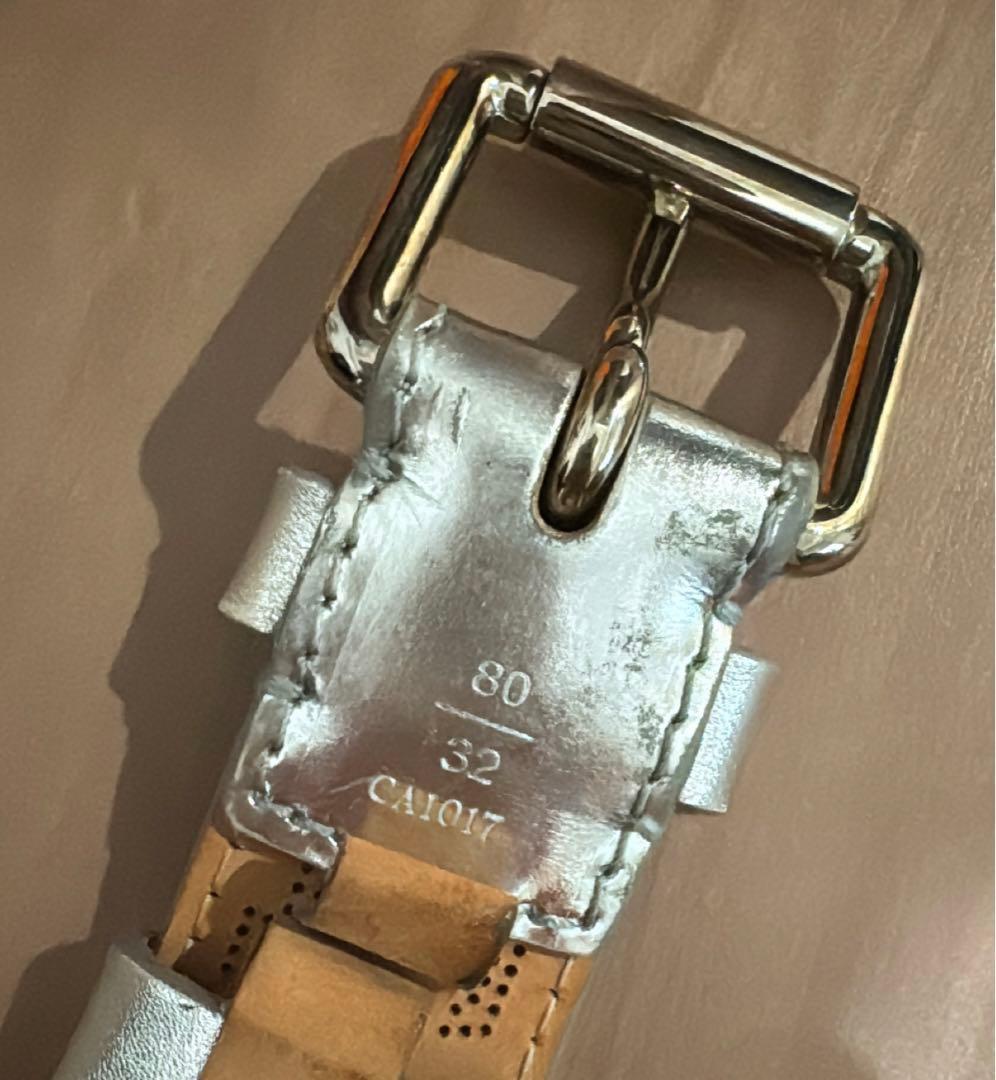 LOUIS VUITTON モノグラム ロゴ メタリック ベルト