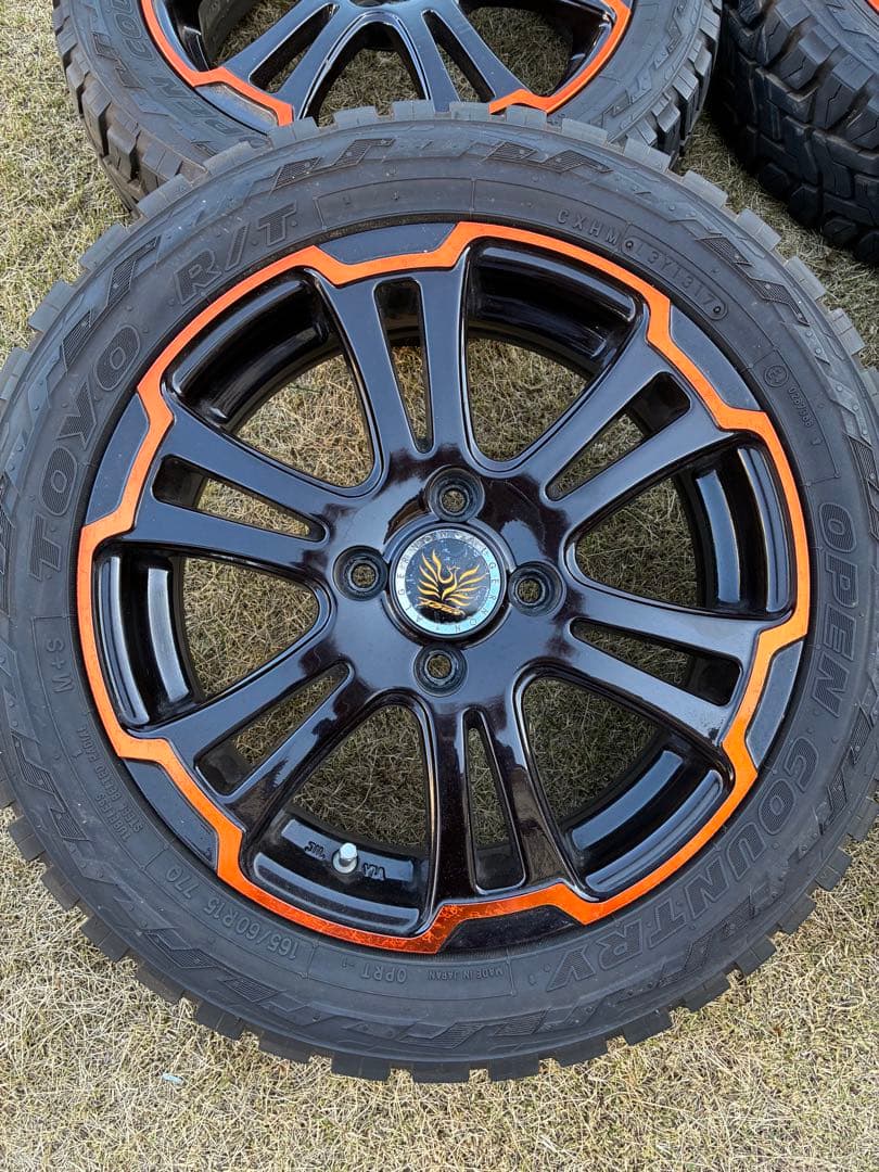 165/60R15 バリ山オープンカントリー アルジェノン フェニーチェ美品！