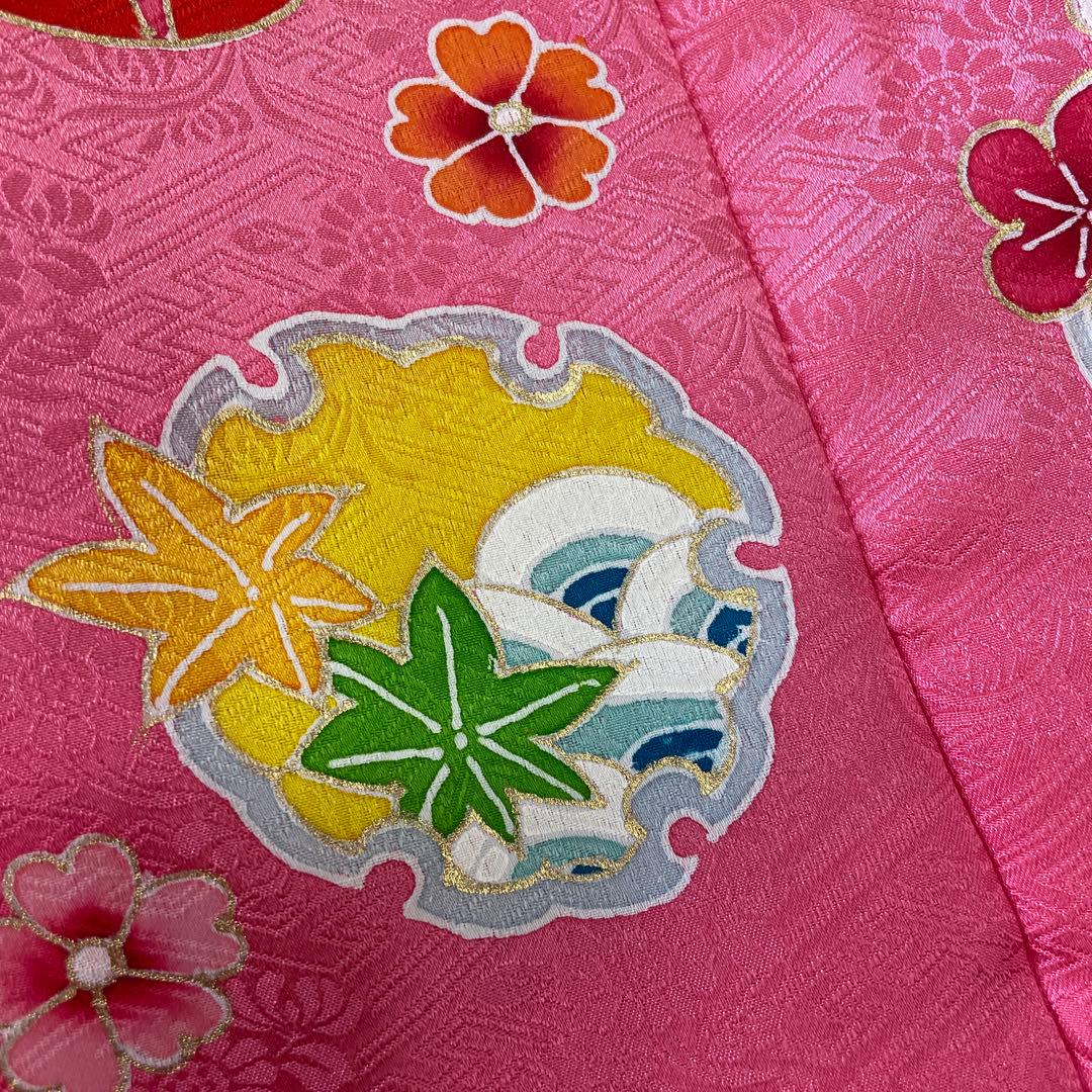 新品 お祝着 ミツ身 被布 正絹 手描き 描黄鈴 日本製 七五三 三歳お祝い