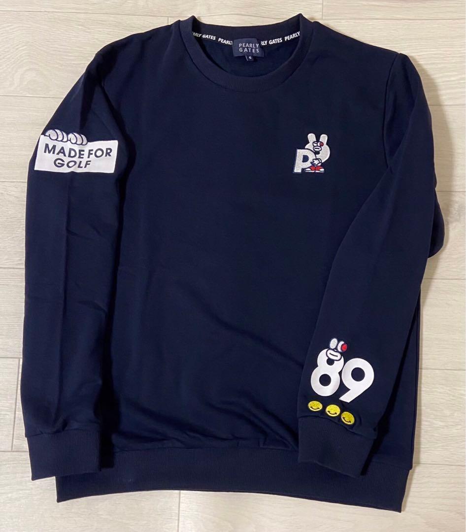 新品 正規品 パーリーゲイツ どうしちゃったPGスウェット サイズ 紺 4 M