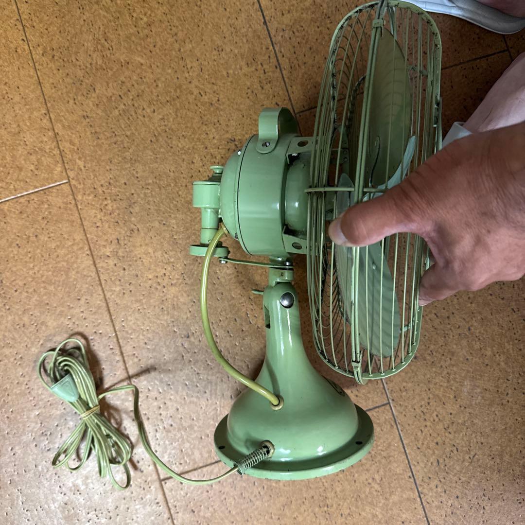 三菱 小型扇風機 レトロ 緑