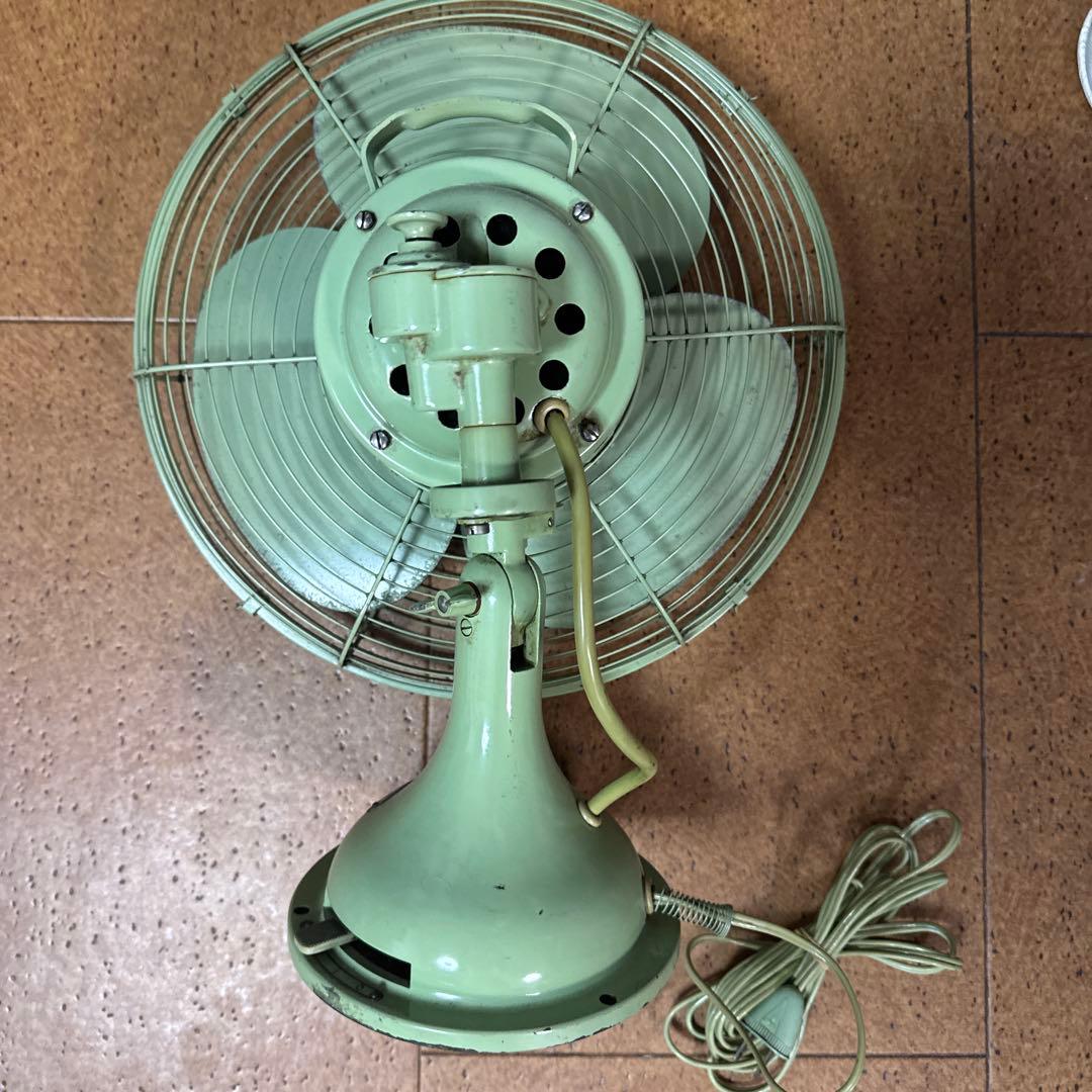 三菱 小型扇風機 レトロ 緑