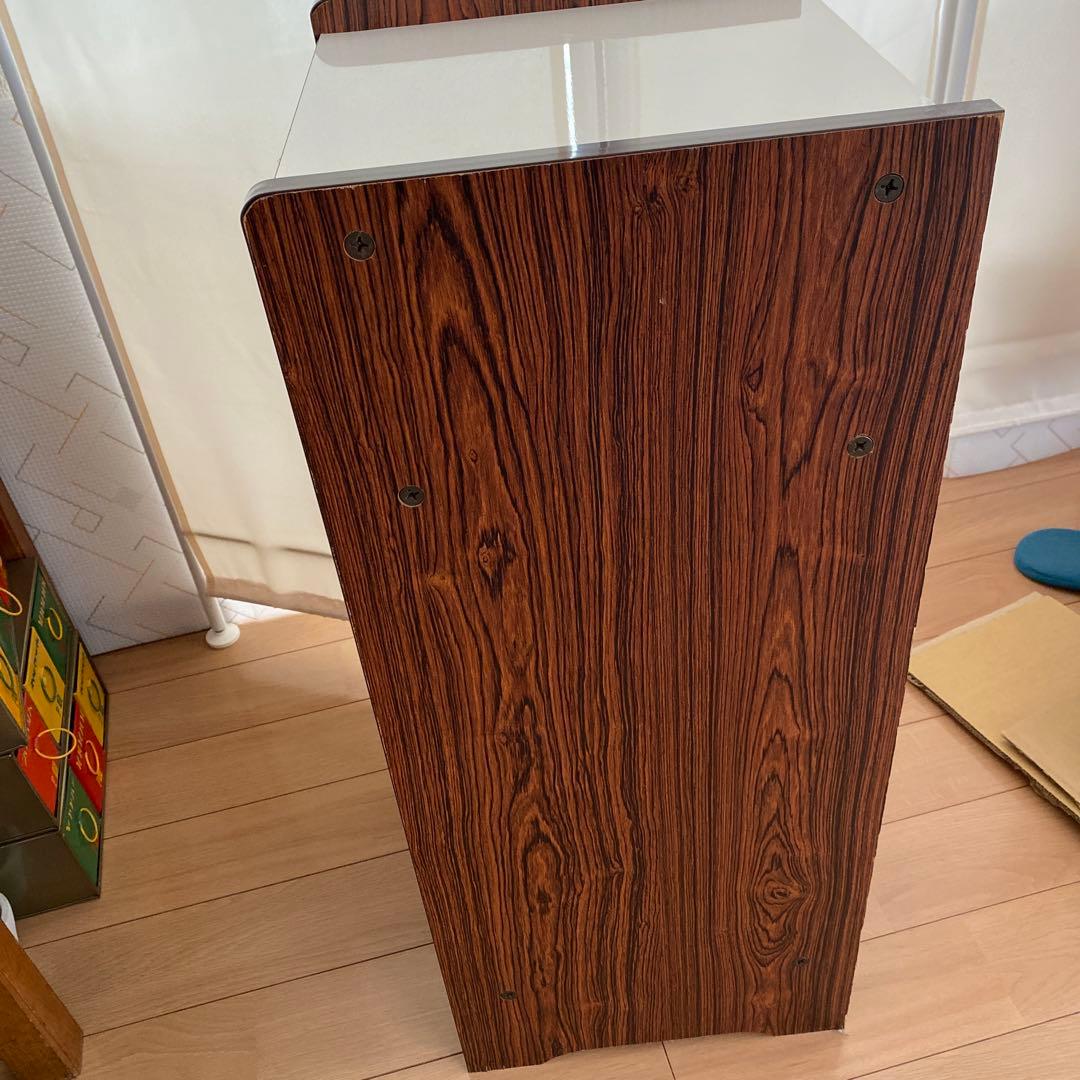 昭和レトロなダークブラウン木製キャビネット