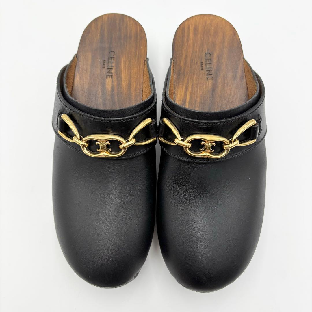 極美品 セリーヌ CELINE レ ボワ クロッグ ミュール サンダル シューズ