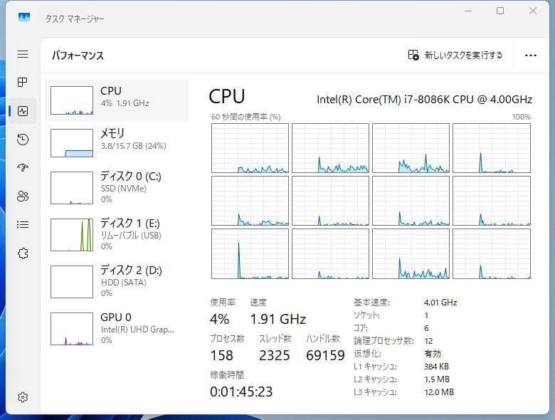 i7-8086K ミニITXケース 簡易水冷 win11 office2024