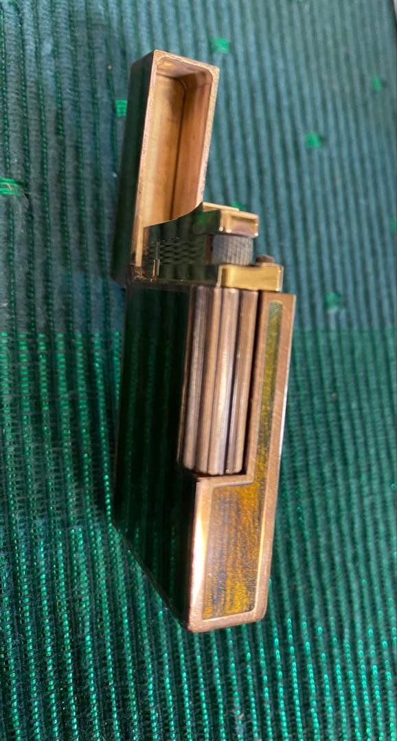 S.T.Dupont デュポン ガスライター グリーン漆系ゴールド