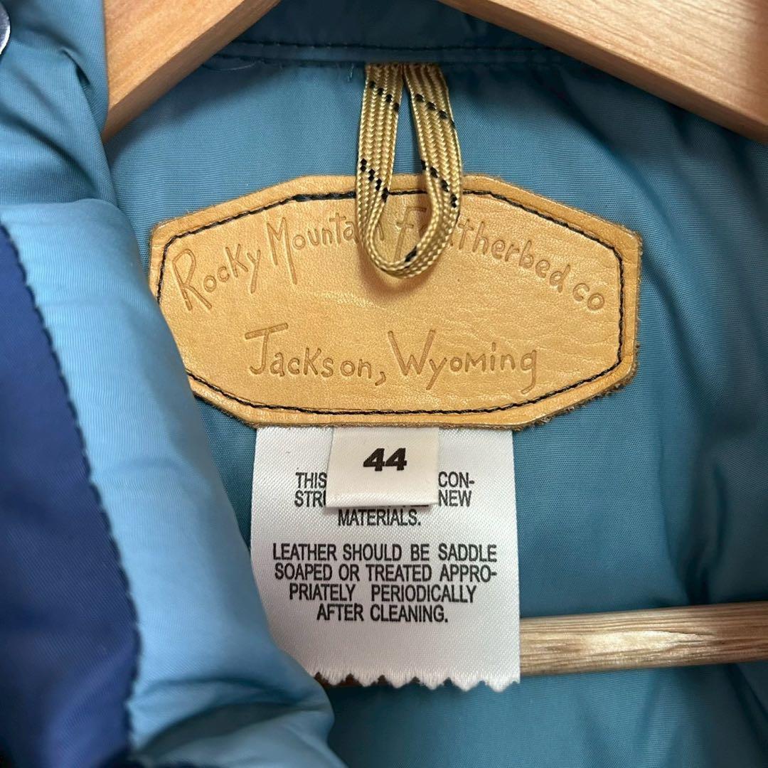 ププ美品ロッキーマウンテン レザーヨークダウン