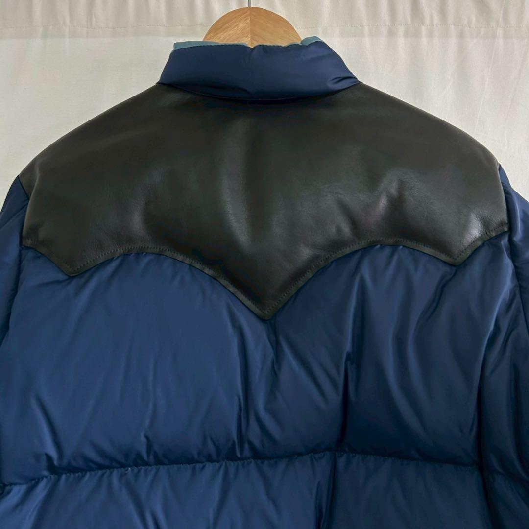 ププ美品ロッキーマウンテン レザーヨークダウン
