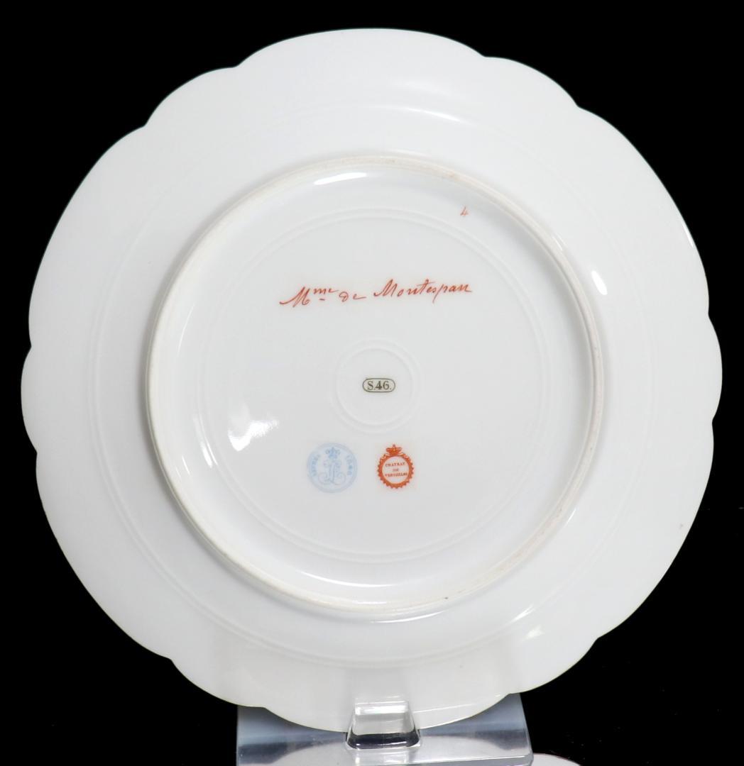 オールド・セーブル 1846年製 モンテスパン夫人 金彩 大型 24cm 飾り皿