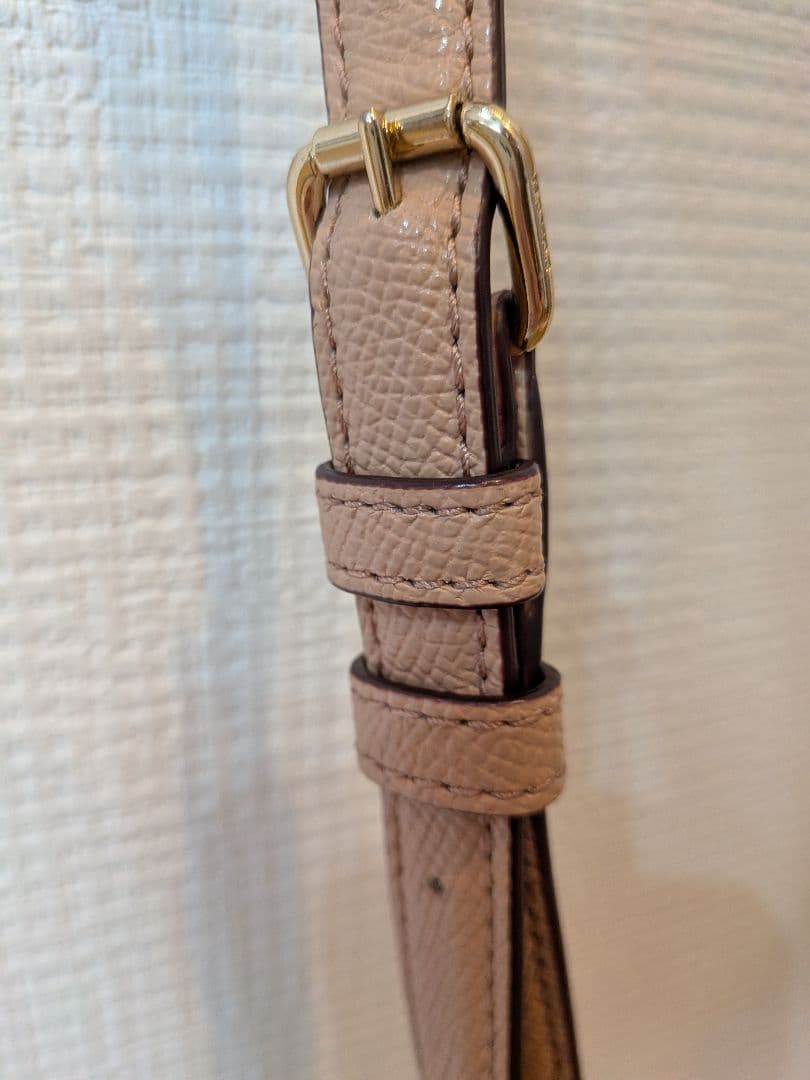 COACH ベージュショルダーバッグ2way　レザー