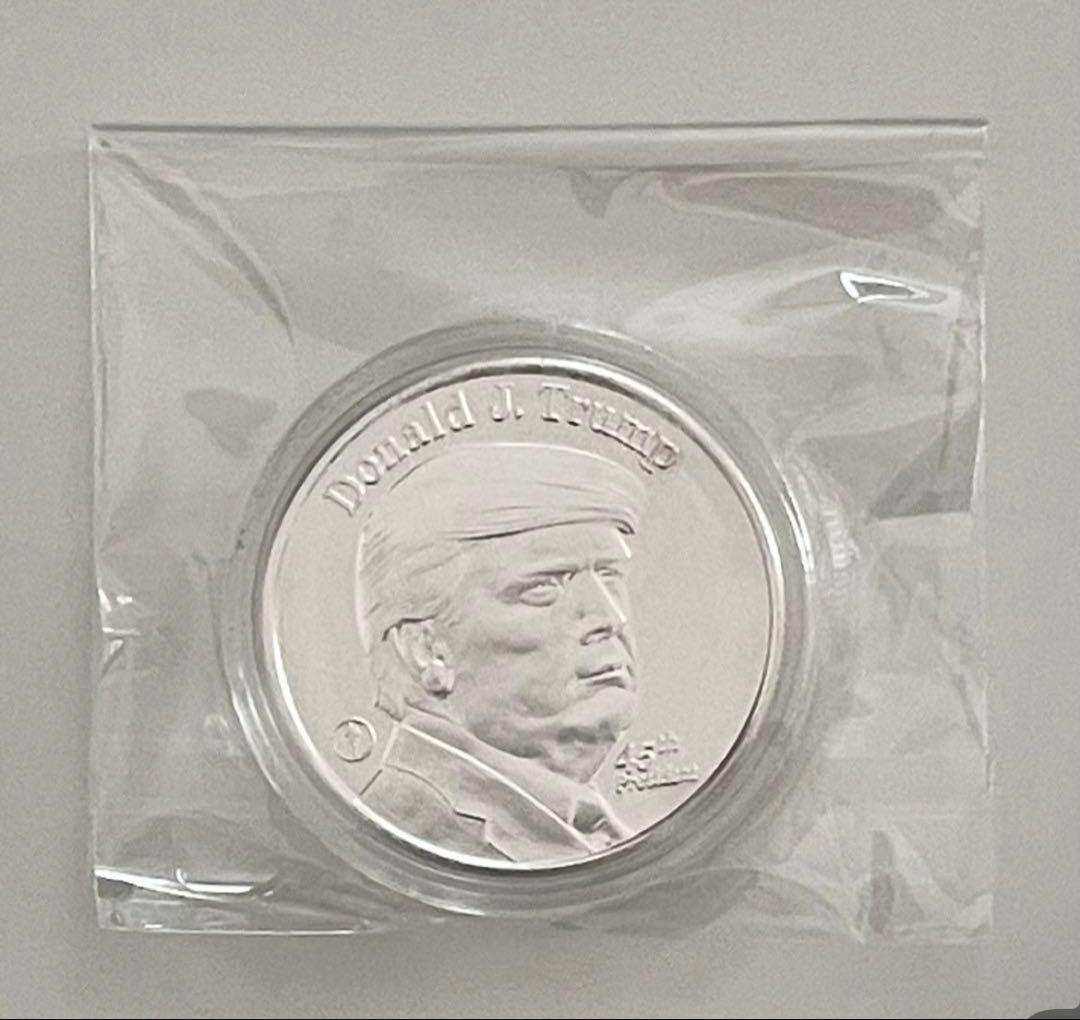 【2セット販売】新品　1 トロイ・オズ .999 純銀メダル ドナルド・トランプ