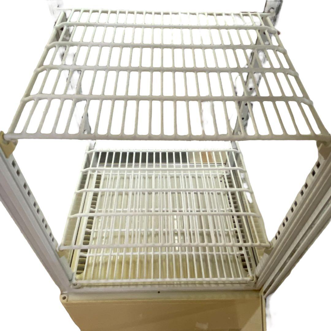 【メ1006-05】海外製ガラス冷蔵ショーケース 2段 RT-78L 容量78L