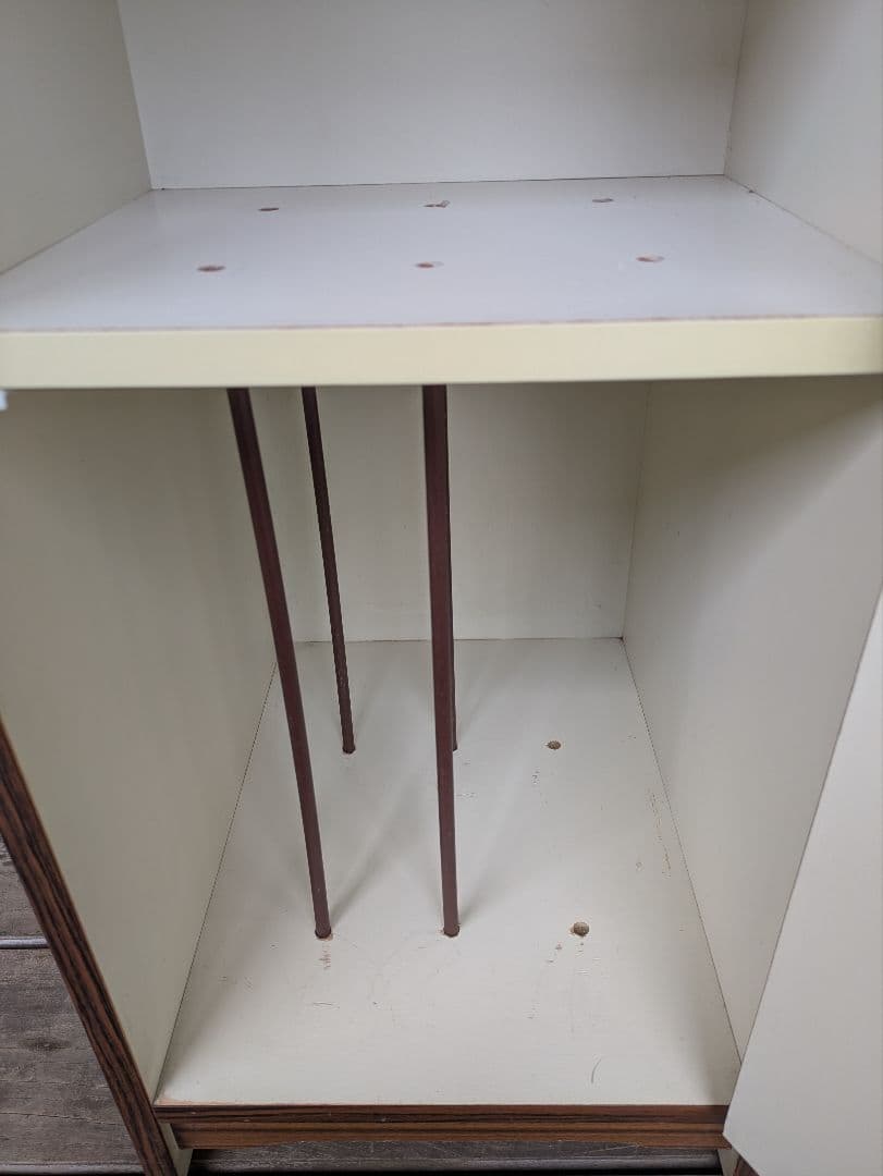 昭和レトロ 木製レコードラック　木製キャビネット　電話台　古道具 古家具