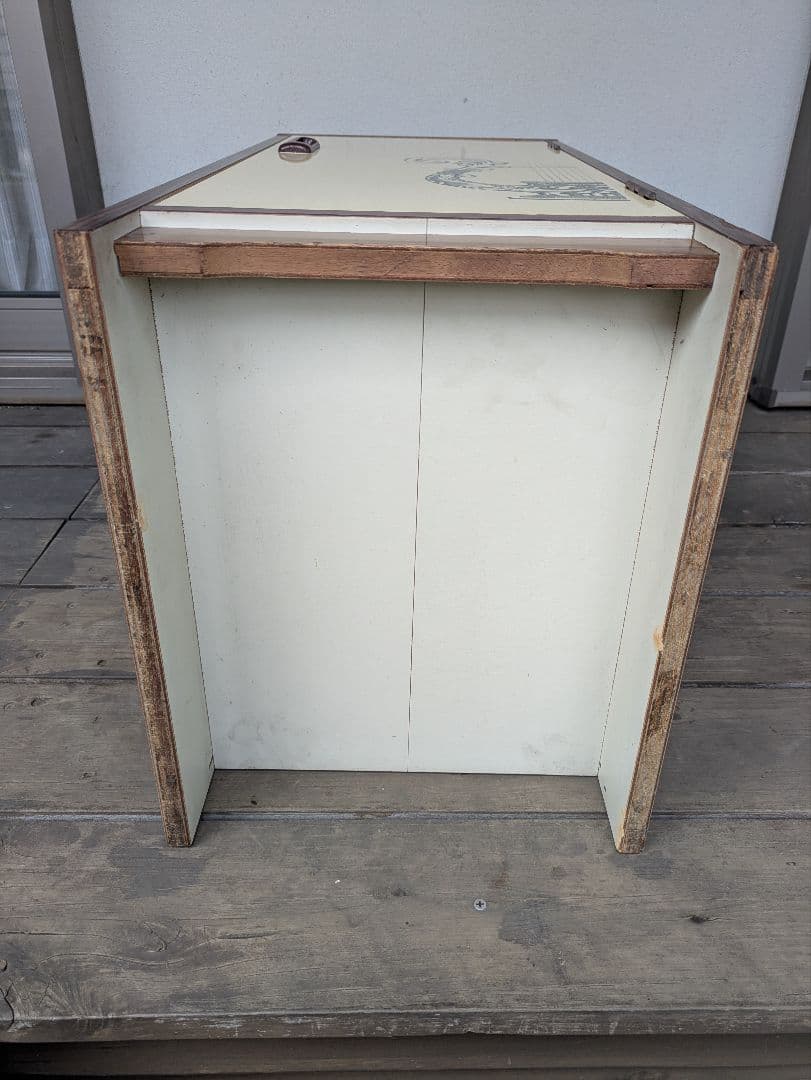 昭和レトロ 木製レコードラック　木製キャビネット　電話台　古道具 古家具