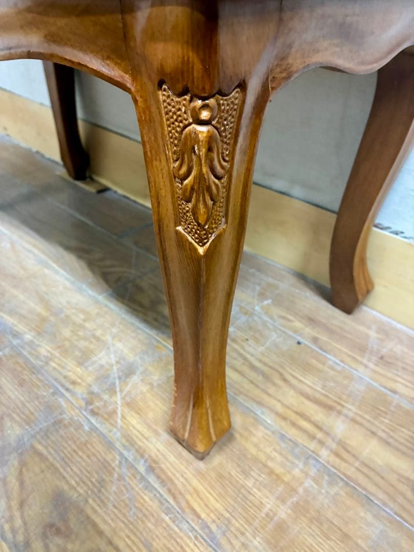 管452☆イタリア製☆アンティーク☆象嵌細工☆猫脚☆3段チェスト